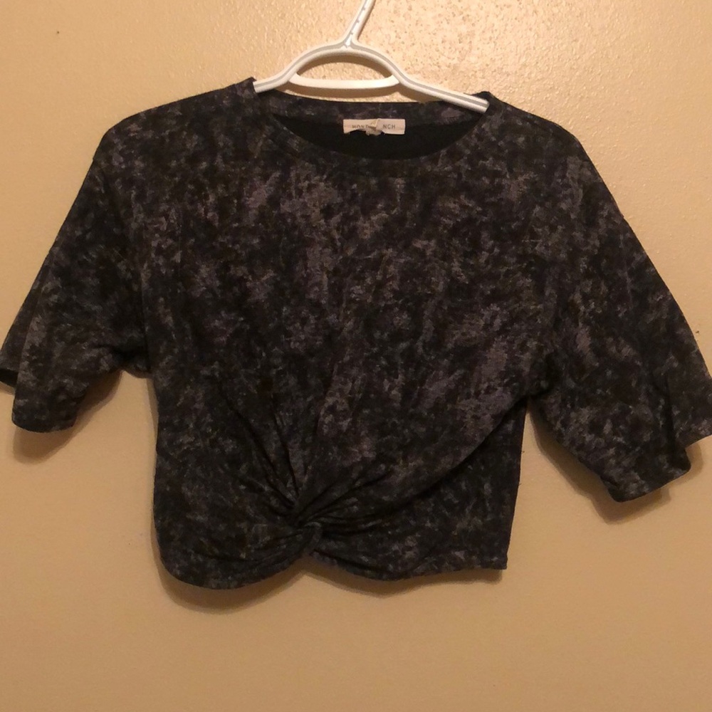 Honey punch tie dye crop knot top